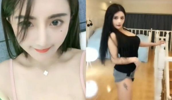大奶妹抖动大奶~随着音乐上下抖动！