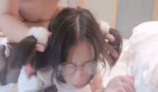 ❤️清纯如莲花的眼镜妹JK少女制服❤️被猥琐猪头