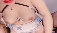 超网红脸美少妇露脸女仆装白虎美穴三洞全开菊花已经