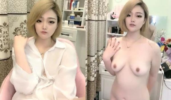 AJle高颜值黄色短发萌妹白色衬衣自慰诱惑，掰开