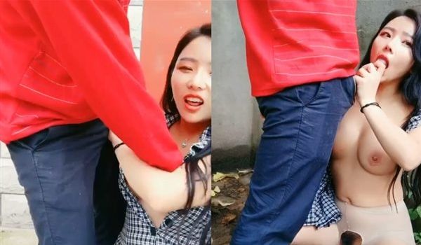 极品爆乳美娇娘乡村小院勾引大叔墙角激战 被人观看