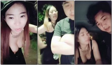 非常风骚的少妇和炮友深夜在户外露出口交回到车里车