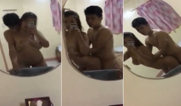刚认识的推销员做爱时候非要我对着镜子拍的!