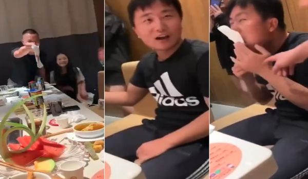 还是这个老哥牛逼，敢舔带血的姨妈巾的!