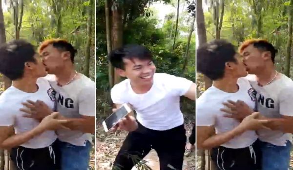 户外森林搞基的!