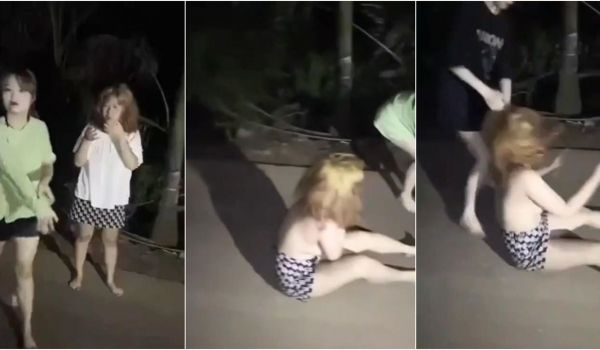 女孩户外遭同学扒光衣服霸凌的!