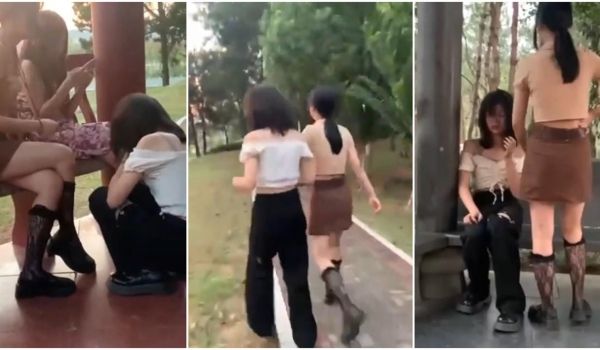 在公园被学生霸凌的!