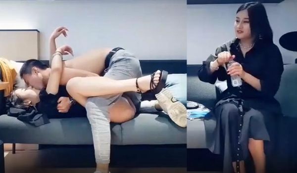 【李总探花】性感黑衣长裙妹子，舌吻摸逼调情一番洗