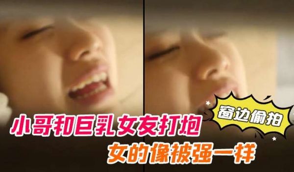 【窗边偷拍】小哥和巨乳女友打炮 女的像被强一样
