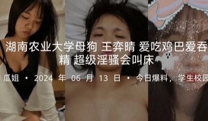湖南农业大学母狗 王弈晴 爱吃鸡巴爱吞精 超级淫