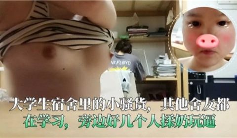 大学生宿舍里的小骚货其他舍友都在学习旁边好几个人