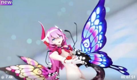3DMMD金发昆虫无尽裸体热舞