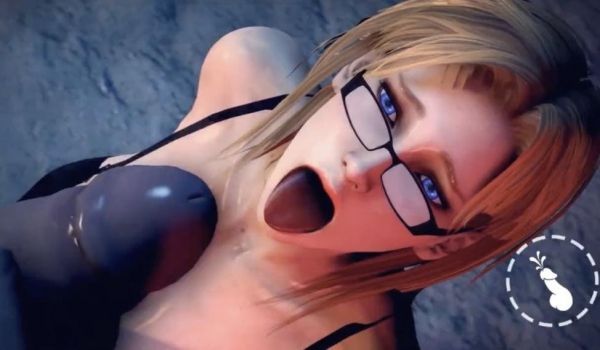 3D眼镜娘被两个肮脏的怪物轮流操