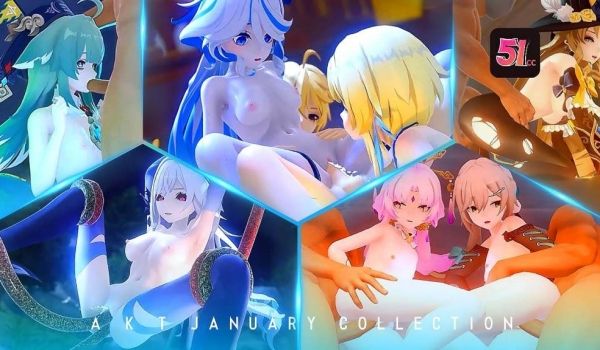 3D原神崩坏AKT最新1月独家片段合集