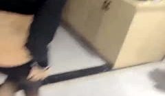直播小姐姐戴兔耳朵穿高跟鞋被炮友后入