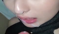 #精选 #颜射 颜射美貌小姐姐