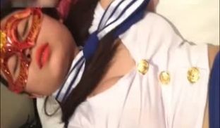 玉儿空乘制服做春梦欲火难耐自慰