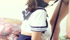 学生制服骚逼小母狗!