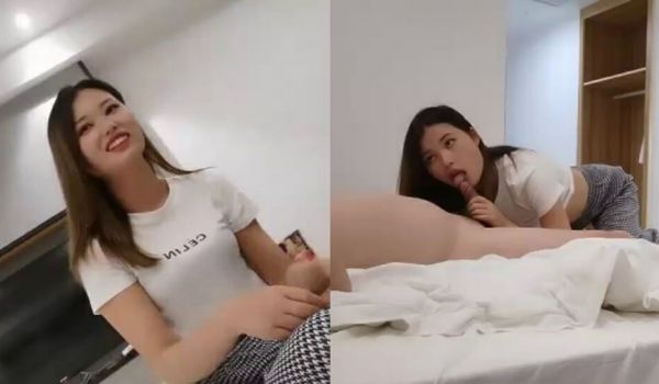 老表探花白T龅牙外围妹，口活还不错各种舔，浴室一