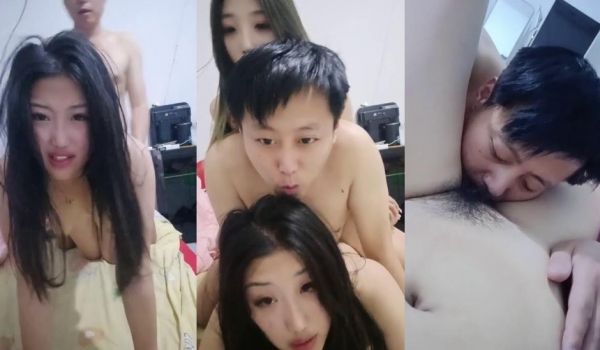 大哥双飞姐妹花，妹子来大姨妈玩她的骚姐姐，全程露
