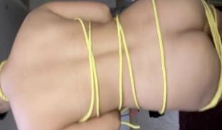 私人定制高贵气质娜依灵儿水貂黄带艺术捆绑自慰流白