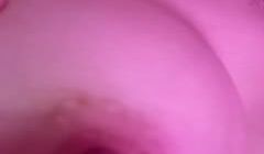 韩国大奶女主播用长灯摩擦自己的小b