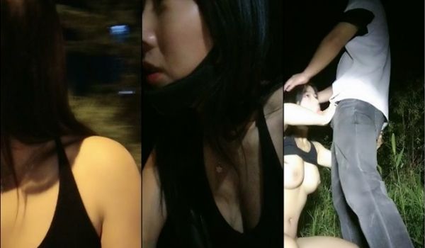 户外女神渣女来袭深夜跟大哥出来偷情啪啪，全程露脸