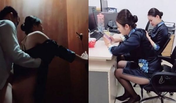 刚出差回来的领导迫不及待的勾搭两天没见的售楼部小