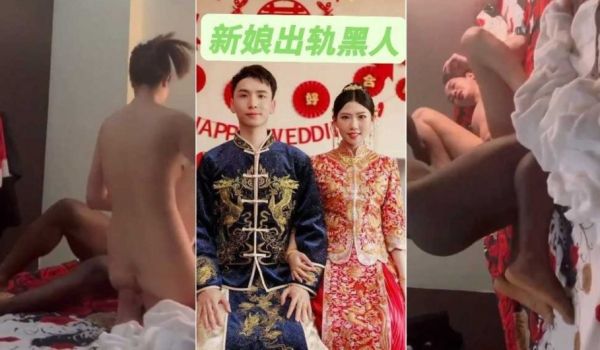 新娘出轨黑人,仔细看面孔感觉是同一个人