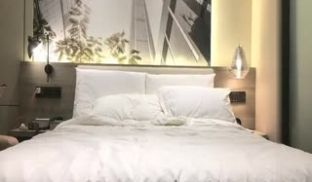 小宝寻花约了个白色T恤苗条身材妹子，舌吻调情沙发