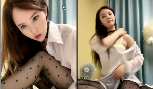 近期下海网红美女，衬衣丝袜极度性感，掰开紧致小穴