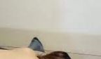 高颜值气质职场女,狼牙棒吸在地上,慢慢坐上去动,
