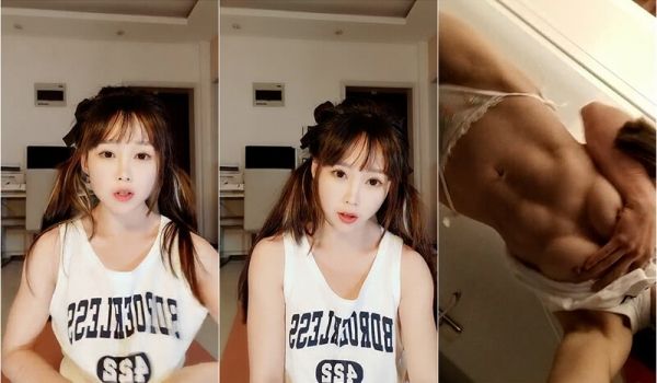 青春美少女KiKi酱,健身归来,腹肌马甲线,突然