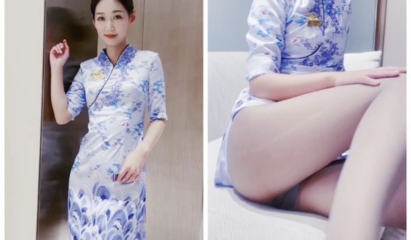 高价收购，秀人网顶级模特-唐安琪 青花瓷旗袍 端