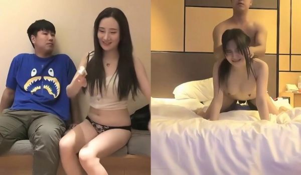 高颜值甜美细腿妹子换上包臀裙网袜啪啪，调情互摸口