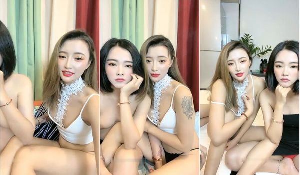 烈焰红唇妖艳妹子和附近的高颜值短发闺蜜联动开播,