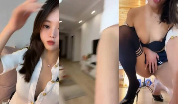 美腿性感小姐姐！小女警情趣制服！脱下内裤肥唇美穴