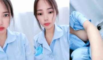 顶级爆乳小护士！9分颜值身材爆炸！撩起衣服，一对