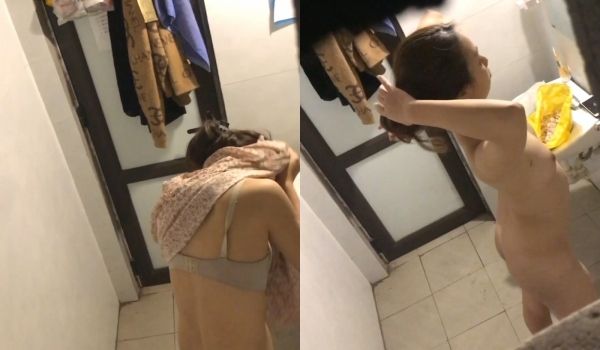 冒险气窗偸拍邻居银行上班的小姐姐洗澡~从脱衣到洗