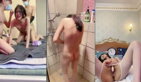 混血长腿妹妹！3P激情名场面！前后夹击爆操，全力
