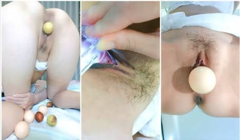 母鸡下蛋，极品小少妇玩的很花啊，给逼逼里塞鸡蛋和