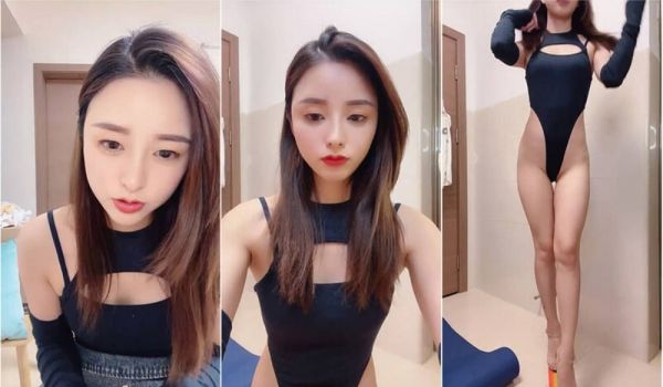 还是舞蹈生给力,大长腿大眼睛高颜值9分女神,瑜伽