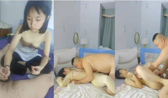 震精！易推倒的清纯露脸邻家妹，沦为肥猪佬的肉便器