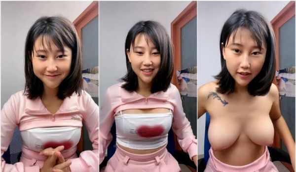 极品八字奶短发邻家小姐姐,笑起来憨憨的,奶子形状
