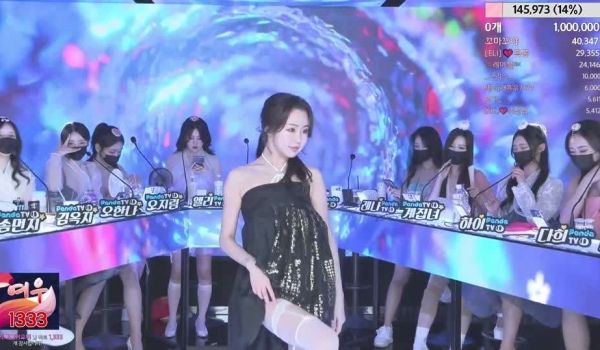 韩国BJ女团脱衣热舞秀！2月26日韩服透视装《下