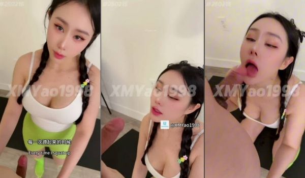 【汐梦瑶】荧光绿瑜伽袜健身教练色情健身 足交深喉