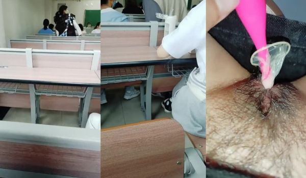 成都某大学大三学妹课堂上逼里塞跳蛋