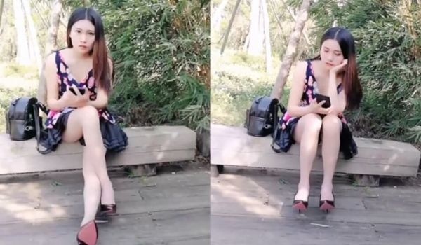 很骚的女主播刘婷在公园随机勾引男人直播做爱