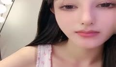 B0303超美网红脸女神妹子，性感白丝比基尼，身