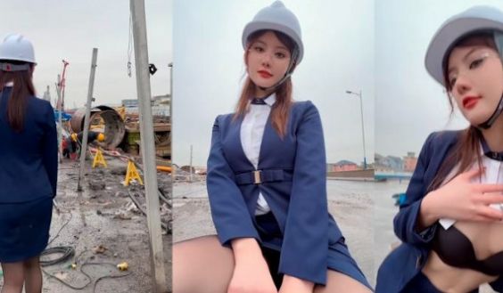 建筑工地发浪的秘书